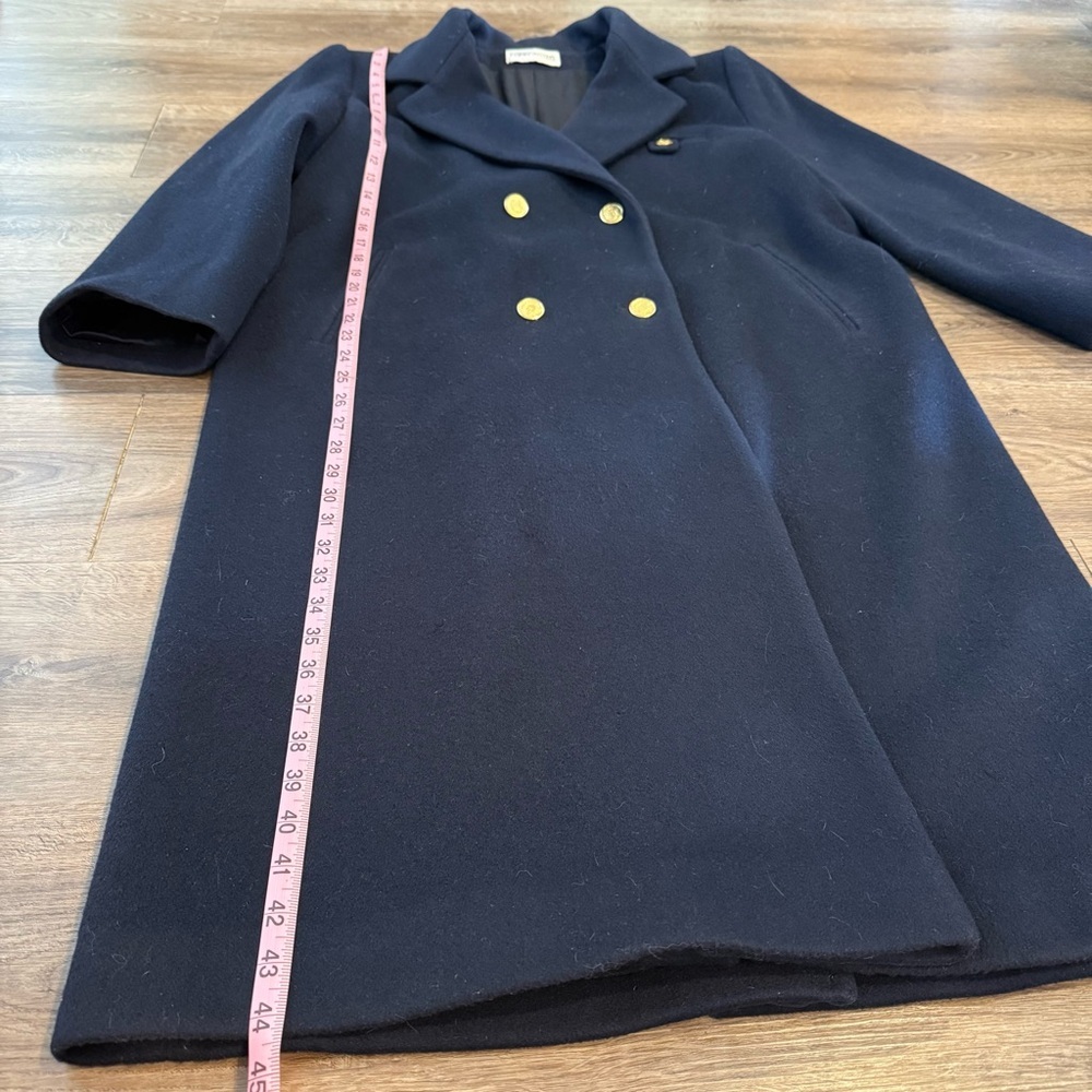 Forecaster of Boston Navy Wool Trench Coat Size L - Picture 3 of 8